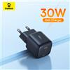 BASEUS Caricabatterie Baseus 30W GaN PD per iPhone 17 16 15 14 13 12 Max, Caricatore Rapido PD3.0 QC3.0, Caricabatterie per Telefono Tipo C, Caricabatterie per Tablet