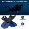 JoyMaySun Pinne per snorkeling Fibbie regolabili Pinne per nuoto Scarpe da sub corte in silicone Tacco aperto Taglia da viaggio Uomo adulto Donna