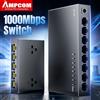 AMPCOM Switch di rete Gigabit AMPCOM 1000Mbps 5 Switcher intelligente Ethernet a 8 porte Splitter Internet hub RJ45 ad alte prestazioni
