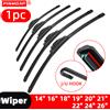 pinmoap Spazzola tergicristallo per auto con doppia striscia di gomma Gancio a J Tipo U Tergicristallo per auto universale non trattato 14 "16" 18 "19" 20 "21" 22 "24" 26 "