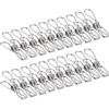 NONE Mollette per bucato Mollette per bucato in acciaio inossidabile Lavaggio Appendere Lavanderia Strumento di archiviazione per la casa in metallo 10-100 pezzi Supporti per clip per spille in tessuto