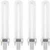 NONE 4 pezzi 9w a forma di U 365nm lampada UV per unghie lampadina a tubo per unghie lampadina asciugatrice ultravioletta
