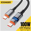 Essager 100W USB C a Tipo C Cavo Display Digitale Ricarica Veloce 5A Tipo C a Tipo C Cavo Per MacBook pro Xiaomi Huawei Samsung