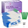 Pelvifine Test di gravidanza con tazza, strisce reattive hCG sfuse per il rilevamento domestico, precisione superiore al 99%, confezionate singolarmente, 25 pezzi