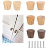 NONE 6 pezzi manopole per guardaroba armadi in legno maniglie coniche maniglie per porte e cassetti maniglie da cucina rotonde a foro singolo manopole per mobili hardware