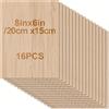 NONE 4/8/16/32/48 pezzi di legno, legno artigianale - 15 * 20 cm (8 * 6 pollici) - legno spesso 2 mm, superficie liscia, per incisione laser