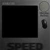 kankeirr Tappetino per mouse Speed Mouse Pad Pure Color, ad alta elasticità, con fondo antiscivolo, tappetino da scrivania premium per e-sport, superficie ultrafine, grande, nero.