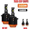 Direal G2 H7 Lampadine per fari a LED Canbus H15 Fendinebbia a LED 12V 300W 50000LM Fascio alto e basso DRL per VW Golf 6 7 MK3 BMW Mercedes Audi