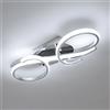 Riserva Plafoniera argento di forma geometrica, lampada da soffitto a LED da 36 W dal design creativo, lampada da parete per camera da letto, soggiorno, corridoio