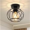 Riserva Plafoniera moderna in ferro e metallo E27, mini plafoniera semi-incasso rotonda, lampada da soffitto per camera da letto (lampadina non inclusa)