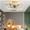 NONE 2025 Ventilatore intelligente nordico Colore della luce Dimmerabile e silenzioso Ventilatore da soffitto a LED Luce telecomando Abanicos De Tech Camera da letto Lightin