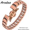 Aradoo Bracciale in rame premium ARADOO da uomo con magneti da 5000 Gauss, bracciale in acciaio al titanio, gioielli regalo