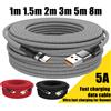 NONE Cavo USB TIPO C Cavo di ricarica super veloce 5A per iPhone 15 16 17 Gamma completa Huawei Samsung oppo oneplus Estensione USB C universale