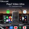 OTTOCAST Play2Video Ultra Carplay Ai Box Adattatore Android Auto Wireless Costruito nel Youtube Netflix Per VW Benz Ford 99% di Auto