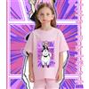 Bandai Spy x Family Anya x Bond Print Kids Cotton T Shirt for Girls Cartoon Anime Short Sleeve Tee Soft Comfortable Casual Summer Top
