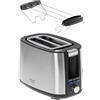 Adler Tostapane in acciaio inox, 7 livelli di tostatura, roll rack, funzioni STOP/REHEAT/DEFROST, spegnimento automatico
