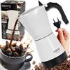 camry Macchina da caffè elettrica Moka 300ml-Caffè domestico aromatico, 480W, 6 tazze, bianco, perfetta per i viaggi