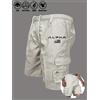 NONE Pantaloncini Cargo con Stampa Bandiera Americana, Shorts Aquila per il Giorno dell'Indipendenza, Pantaloncini Estivi da Lavoro e Campeggio Multi-tasca, Streetwear