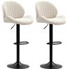 HOMCOM Set HOMCOM di 2 sgabelli da bar, sedie da bar, a forma di pesce, sedia alta da cucina con schienale, altezza standard
