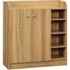 HOMCOM Mobiletto Porta Scarpe per 12 Paia, Scarpiera con 4 Scomparti Aperti e Doppio Ripiano Regolabile - 83L x 30L x 90H cm - Marrone