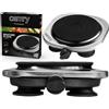 camry Fornello elettrico da 1500W, portatile, in acciaio, con controllo della temperatura, perfetto per il campeggio e la cucina.