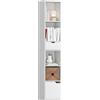 HOMCOM Libreria HOMCOM, scaffale porta libri, mobile contenitore con cassetto, armadio e scomparti aperti, scaffale portaoggetti per soggiorno, scrivania per camera da letto, 30x24 cm, Bianco