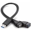 QUERPXAF Cavo splitter USB, adattatore splitter USB doppio, da uno a due connettori femmina a due connettori USB maschio, cavo di prolunga per la ricarica USB per laptop e PC