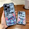 Disney Custodia antiurto Disney Stitch per Samsung Galaxy S26 Ultra S25 FE S24 S23 S22 S21 Ultra Plus FE A57 A56 5G trasparente