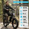Aairsk Bicicletta elettrica Aairsk X5 con motore da 250W, batteria rimovibile da 48V 15Ah, pneumatici 20x4", adatta a tutti i tipi di terreno, velocità massima di 25 km/h, sella ergonomica, bicicletta