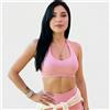 NONE Reggiseni Sportivi alla Moda per Donna, Senza Cuciture, con Spalline Incrociate, Imbottiti, Schiena Aperta, per Yoga e Corsa, Supporto Medio, Top Corto