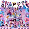 Hot Toys Kit Arco di Palloncini Kpop Disco Music, Palloncini in Lattice Rosa, Viola e Argento per Feste a Tema Disco, Riunioni di Fan, Decorazioni per Compleanni