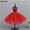 Apatsuki Rosso Breve Balletto Vestito Per Barbie Bambola di Un Pezzo Dei Vestiti Da Sera Vestido Vestiti Per Le Bambole Barbie 1/6 Accessori Bambola BJD