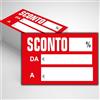 Mr Pubblicità Cartellini Segnaprezzi, 100 Pezzi, 8,5x5,5 cm o 10x15 cm, Cartoncino Lucido 350 g, prezzi Saldi sconti (SCONTO, 10X15 cm)