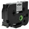 vhbw Cassetta nastro sostituisce Brother HSe-241, HSE-241, AHS-241 per etichettatrice nero su bianco, cassetta di tubi termoretrattili, 17,7 mm