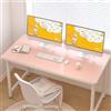 DAWNTREES Sottomano per scrivania - 120 x 60 cm - In pelle - Antiscivolo - Grande tappetino mouse per laptop - Adatto per ufficio, casa e uso d'ufficio (rosa)