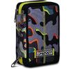 Seven Astuccio 3 scomparti DYE-ON, Astuccio Attrezzato, Cancelleria, Scuola, Per bambini e ragazzi