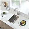 BoomHoze Lavello Cucina 30 x 40 cm, Spazzolato Lavandino, Lavello da Incasso in Acciaio Inox, Moderno Lavandino Camper Cucina, Vasca Singola in Nichel Spazzolato per Piccole Cucine, Bar