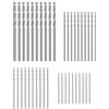 PONGH Set di 40 piccole punte per legno, HSS per legno, 0,5 mm, 1 mm, 1,5 mm, 2 mm, mini punte elicoidali, per acciaio inossidabile, rame, legno, legno