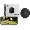 AKINGUAR Telecamera da Finestra 2K 3MP, Anti-Riflesso, Wi-Fi 2.4/5GHz