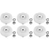 PATIKIL Rulli per Cassetti 19mm, 6 Set Pulegge Posizionamento Nylon Ruota Ricambio per Puleggia per Cassetti Piccoli Rondella Elastica e Dado per Scorrevole per Schedari, Bianco