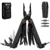 BIBURY Pinza Multiuso Leggere con Manico in G10, Pinza Multifunzione con Inserti Taglio Fili e Forbici, Coltellino Multiuso, Multitool per Campeggio, Escursionismo, Fai-da-te, Regalo Uomo - Nero