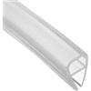 Wuyangcun Guarnizione per porta doccia a forma di U Clear 200 cm/78,74 pollici di lunghezza, striscia di tenuta per porta doccia in vetro senza cornice, ferma perdite doccia (8 mm/0,31 pollici)