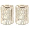 CHGCRAFT 2 Pz Paralume in rattan Paralume intrecciato di ricambio Coprilampada per lampade a sospensione, da tavolo, da parete e da terra, Pizzo Antico, 4,6×5,9 pollici