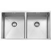JASSFERRY Lavello da cucina 2 Vasca doppia in Acciaio Inox Spazzolato, Sottomontante Lavandino, con set di rifiuti