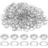 QUARKZMAN 200 Set Occhielli, 8mm Ottone Autoportanti Occhielli Metallici Con Rondelle Per Cinture, Scarpe, Abbigliamento, Nuclei Di Perline, Progetti Fai Da Te, Colore Argento