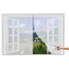 Flei Tenda Magnetica 80x95cm, Tende per Porte Francesi di Maglia Chiusura Automatica Adsorbimento Magnetico Totalmente Magnetica, for Corridoi/Porte/Patio - Bianco
