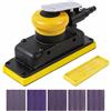 UPWOOD Levigatrice orbitale Jitterbug, 3 x 8, orbita da 70 mm x 198 mm, 10.000 OPM max senza vuoto con cuscinetto a strappo extra e 15 carte vetrate (80/120/180/320/400)