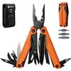 BIBURY Pinza Multiuso Leggere con Manico in G10, Pinza Multifunzione con Inserti Taglio Fili e Forbici, Coltellino Multiuso, Multitool per Campeggio, Escursionismo, Fai-da-te, Regalo Uomo - Arancione