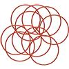 sourcing map Sourcingmap, O-ring in silicone, diametro 36 mm, diametro 34 mm, larghezza 1 mm, guarnizione VMQ, colore rosso, confezione da 10