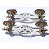 Peter Sharpe Grandi maniglie trasparenti in ottone e vetro tagliato (coppia)